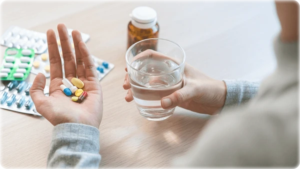 A person taking prescription medication
