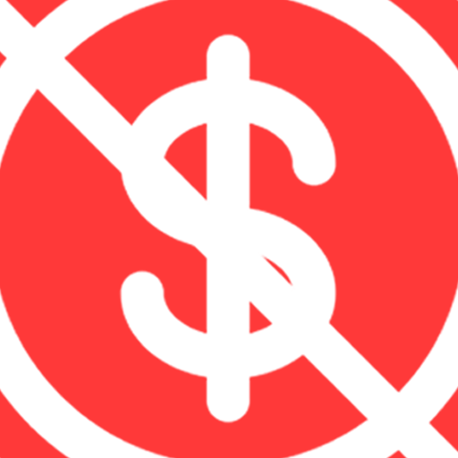 Dollar sign crossed out