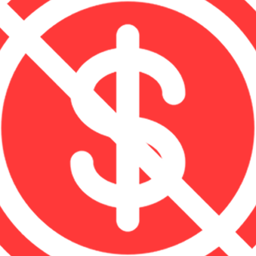 Dollar sign crossed out